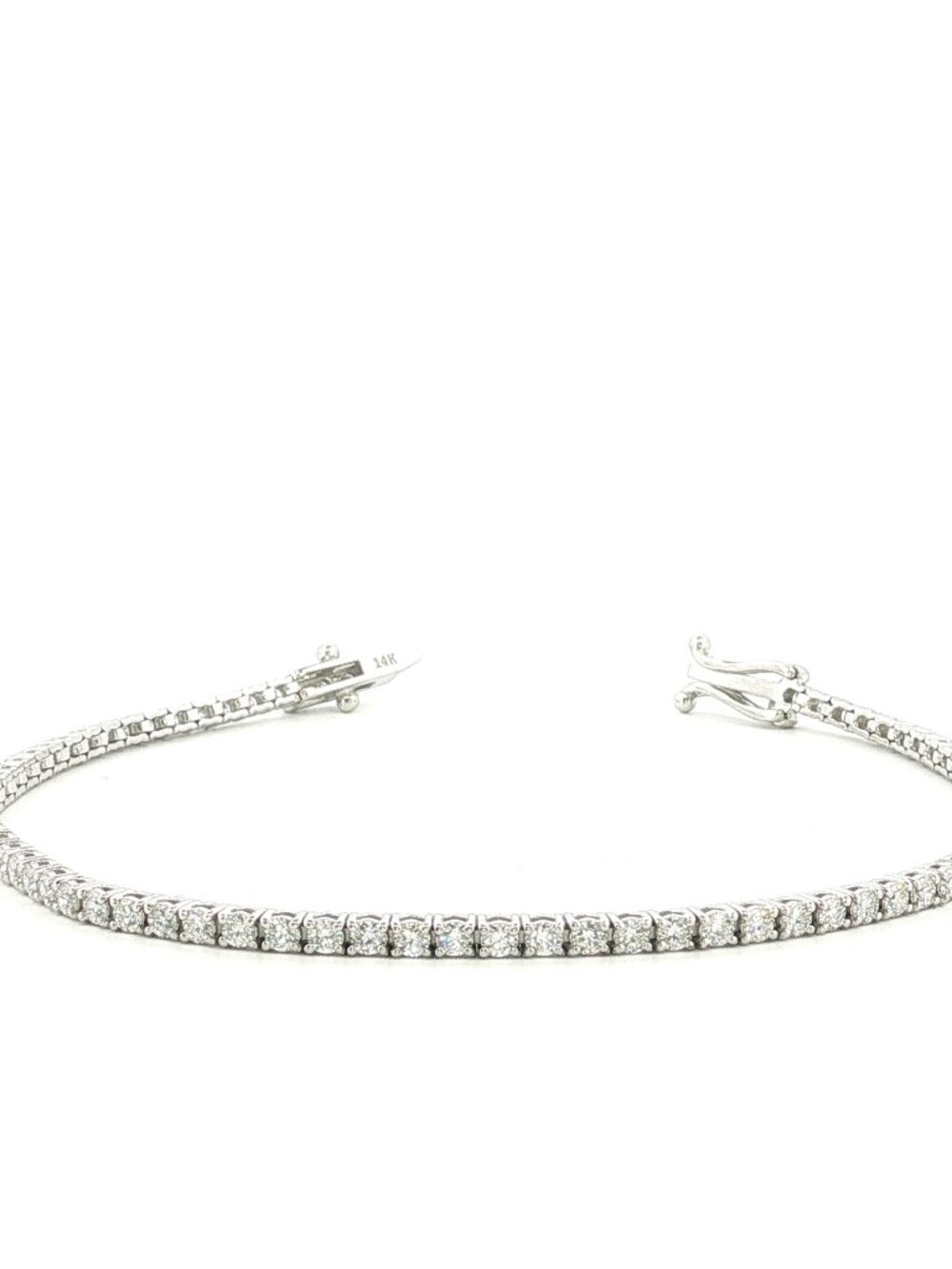 2.00Ct Lab Grown Diamond Tennis Bracelet in 14K White Gold